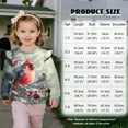thumbnail image 2 of Xixirimido Cardinal Bird Berries Print Toddler Girls Sweatshirt Crewneck Pullover Long Sleeve Tops Blouse Graphic Sweater T-Shirt Fall Winter Clothes Ruffle Shoulder, for 1-2T, 2 of 7