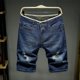 thumbnail image 3 of Pantalones cortos de mezclilla ajustados con gráficos rotos para hombre, pantalones vaqueros cortos ajustados multicolor para hombre, tendencia de diseñador de lujo 2024, ropa de calle retro Y2k, 3 of 5