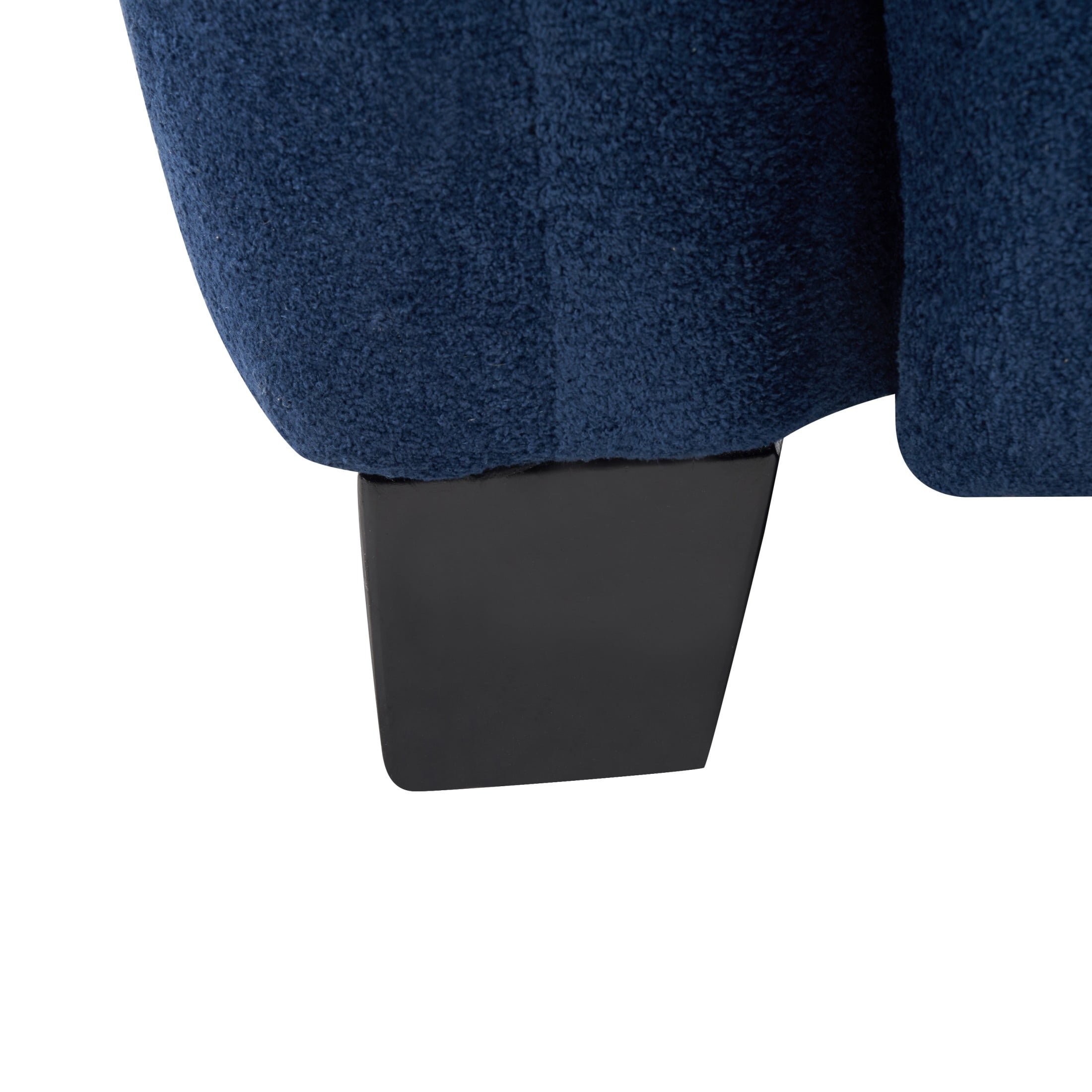 Christopher Knight Home 35" Modern Velvet Accent Armchair with Lumbar Pillow, Rubberwood Legs, Blue