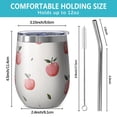 thumbnail image 5 of 12oz Stainless Steel Insulated Wine Tumbler with Lid and Straw – Double Wall Vacuum Mug for Hot & Cold Drinks, 304 Steel Interior, Sweat-Free Design, 5 of 5