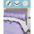 thumbnail image 4 of Purple Lavender Twin Size Down Alternative Comforter, Lightweight Comforter Quilt Bedding Set with Pillow Shams Spring Watercolor Wild Flowers Plant All Seasons Bed Comforter Duvet Insert 68"x86", 4 of 7