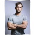 thumbnail image 3 of Henry Cavill Blanket Soft and Comfortable Warm Fleece Throw Blankets Carpet Rug Decoration Gift for Decor Room Dormitory Picnic Yoga Sofa Camping Travel All Season, 3 of 6