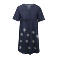 thumbnail image 4 of Vestidos casuales de verano para mujer, túnica de fiesta, columpio, cuello en V informal, vestidos de mujer sólidos con bolsillos Pompotops  ghjkhdj15502, 4 of 6