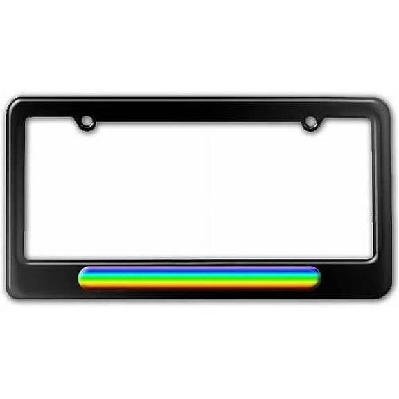 Rainbow, Gay Lesbian License Plate Tag Frame, Multiple Colors