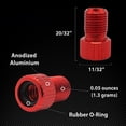 thumbnail image 4 of Adaptador de válvula Presta Adaptador de bomba de bicicleta - Convertir Presta a Schrader - Francés/Reino Unido a EE. UU. - Inflar neumáticos con bomba estándar o compresor de aire (Oro, 5 unidades) Ormromra ZFFLD594, 4 of 9