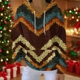 thumbnail image 2 of LEBONYARD Women's Trendy Hooded Drawstring Christmas Printed Splice Sweatshirts Casual Long Sleeve Loose Warm Fit Pocket Ladies Christmas Sweatshirts, 2 of 5