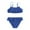 A10 Blue, variant on Toddler Children 2 Piece Bikini Set Solid Color High Waist Sporty Hollow Out Bowknot Classic (Blue, 9-10 Years)