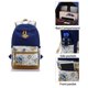 thumbnail image 2 of Conjunto de mochila mochila de lona ligera para chicas adolescentes - costura azul, 2 of 5
