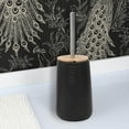 thumbnail image 4 of Unbranded Bath D Dolomite Round Toilet Bowl Brush and Holder Black-Bamboo Top, 4 of 5
