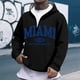 thumbnail image 1 of MHFRRA Sudadera con Capucha y Cremallera de Un Cuarto con Estampado de Letras, Suave, para Uso Diario, Cómoda, Ligera, Deportiva E Informal Negro, 1 of 3
