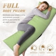 thumbnail image 5 of Picia Green Gingham Body Pillow Cover - Super Soft Microfiber 20x54 Body Pillow Case - Envelope Closure, Wrinkle, Stain Resistant Body Pillow Cover,Elegant Bedding, 5 of 8