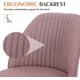 thumbnail image 5 of Silla de escritorio Simple Deluxe sin brazos rosa con ruedas, 5 of 7