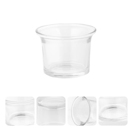 LEORX Clear Glass Votive Candle Holders for Wedding Including 10 Pieces Suitable for Tea Light Candles