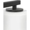 thumbnail image 4 of Vertex Collection Three-Light Matte Black Etched White Glass Contemporary Bath Light, 4 of 12