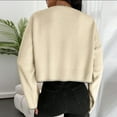 thumbnail image 6 of Aueoeo Sweaters For Teens, Soft Comfy Ladies' Casual Round-Neck Long-Sleeved Pullover Knitted Shirt Top Knitwear, 6 of 6