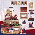 thumbnail image 4 of 12Pc Patriotic 4Th Of July Layered Tray Wooden Sign Decor - Decorative For Independence Day Home & Party Themed Accents - Housewarming Gift For Friends Family Fourth Of July Event, 4 of 5