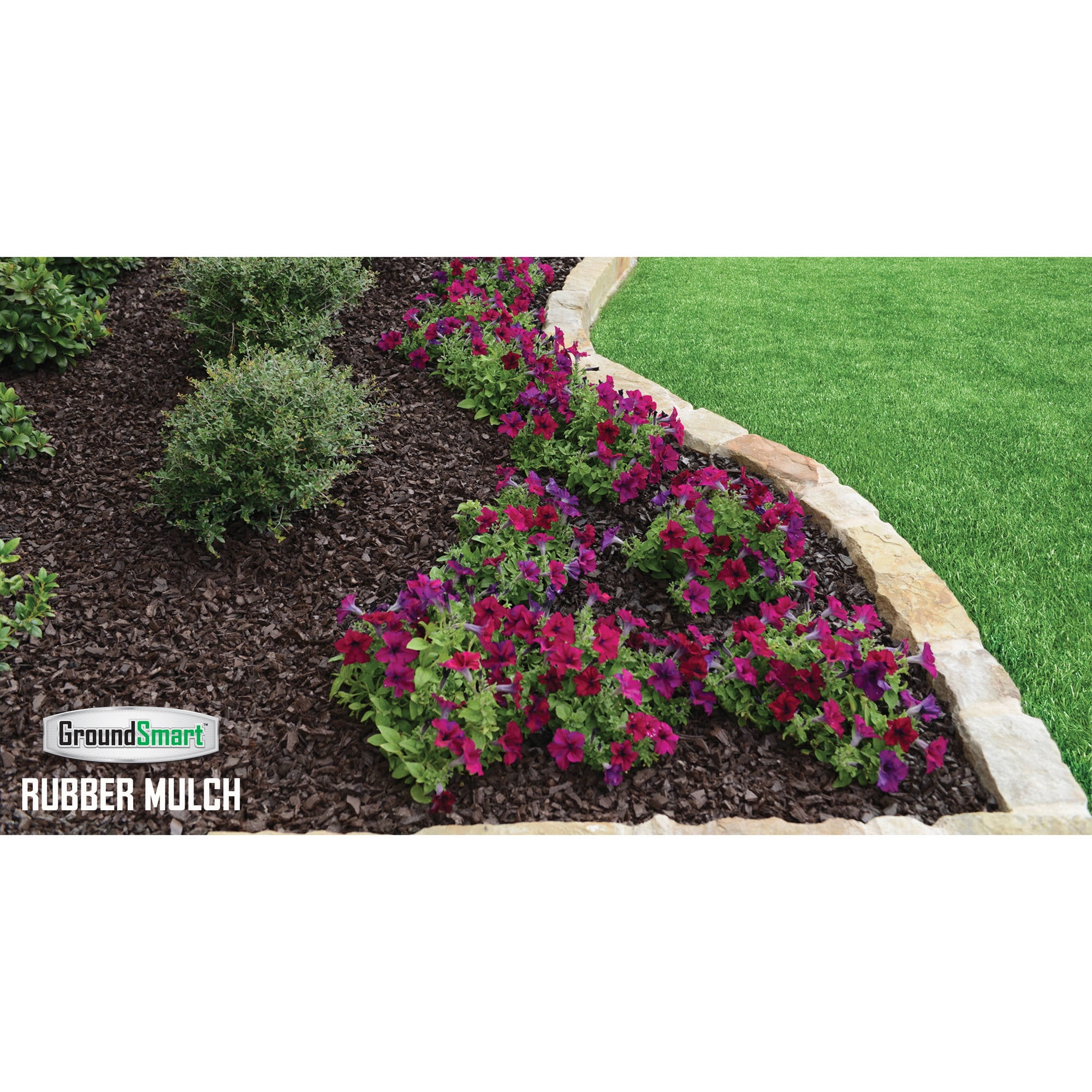 Groundsmart Mocha Brown Rubber Mulch 38 5 Cu Ft Super Sack Walmart Com Walmart Com