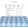 thumbnail image 5 of 60x84 Inch Checkered Rectangle Tablecloth Childish Ocean Whale Blue Plaid Table Cloth Washable Durable Table Cover for Kitchen Dining Picnic Summer Beach Party Decor, 5 of 7