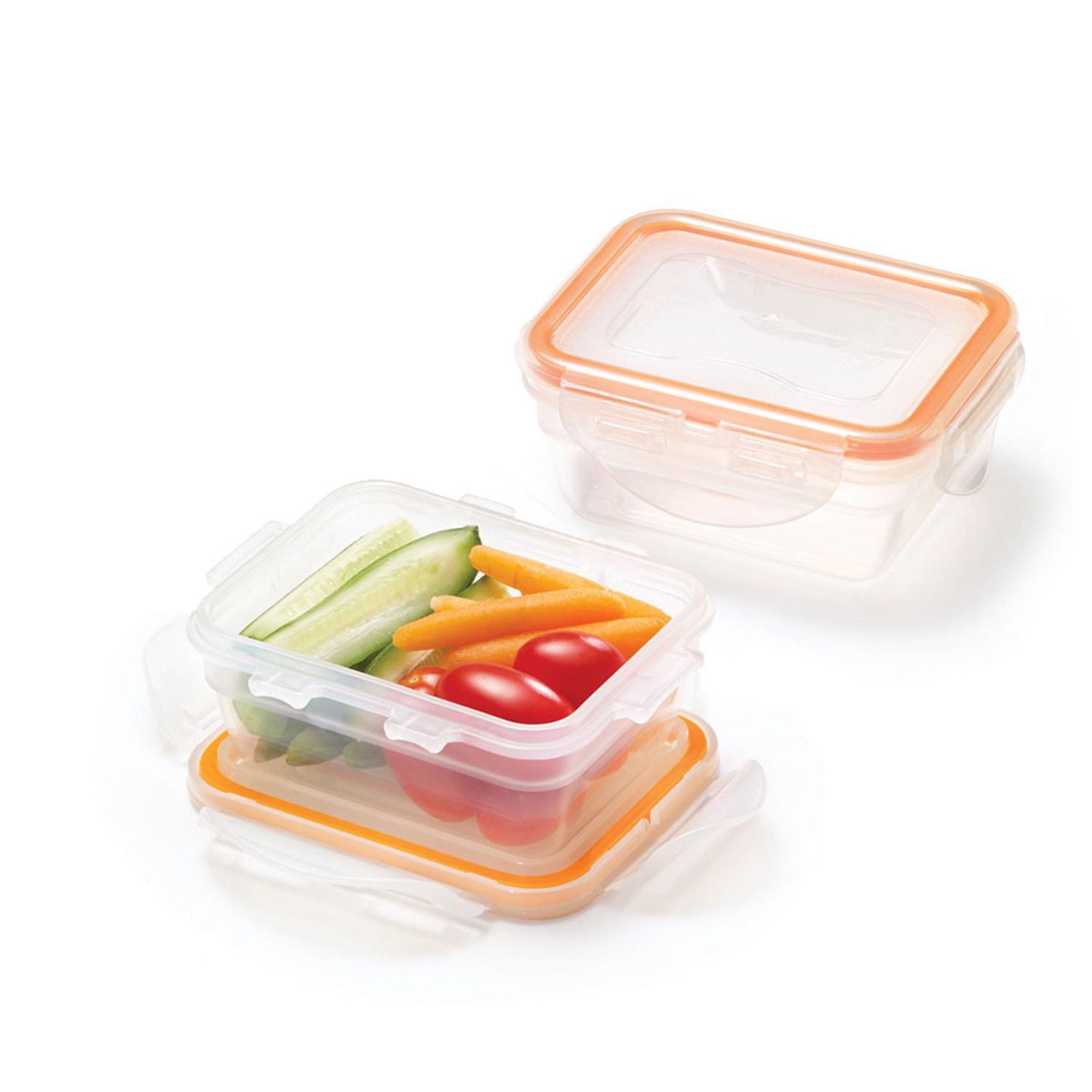 Starfrit LocknLock Easy Match 2x 6 oz / 170 ml Rectangular Containers, Nestable and stackable