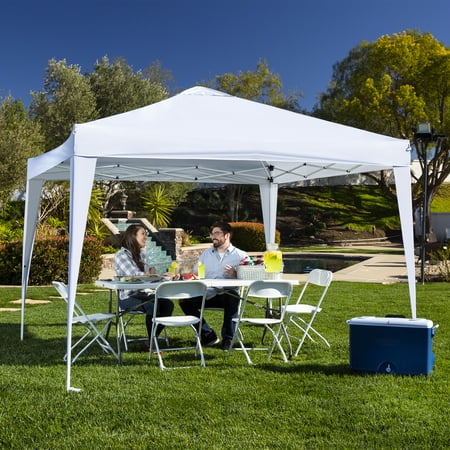Pop Up Portable Gazebo - Best Choice Products 10x10ft Outdoor Portable Lightweight Folding Instant Pop Up Gazebo Canopy Shade Tent w/ Adjustable Height, Wind Vent, Carrying Bag - White