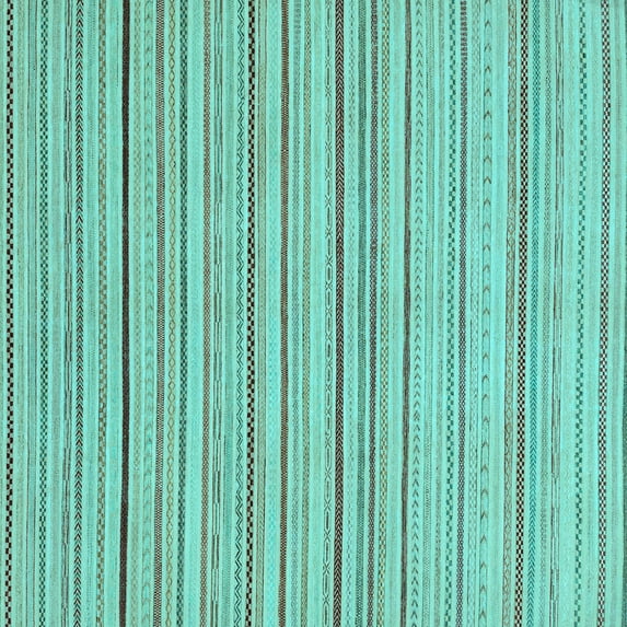 Ahgly Company Indoor Square Oriental Light Blue Modern Area Rugs, 4' Square