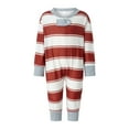thumbnail image 2 of Nituyy Ensembles de Pyjamas Assortis pour la Famille d'Automne Hauts à Manches Longues à Col Rond + Pantalons à Rayures Ou Combinaison à Rayures à Manches Longues, 2 of 7