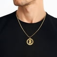 thumbnail image 3 of 14K Solid Yellow Gold Saint Christopher Medal Patron of Travelers Athletes Protection Necklace Christian Religious Chain Pendant Faith Charm with chain 24inch, 3 of 11