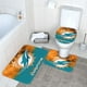 thumbnail image 3 of Juego de 3 alfombras de baño del equipo Dolphins Alfombra antideslizante para baño de 24 x 16 pulgadas, 3 of 7
