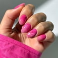 thumbnail image 5 of Short Fake Nails Almond Press On Nails Purple Nails Press Ons Artificial Acrylic False Nails With Flower Designs Glossy Glue On Nail Full Cover Stick On Nail For Women Nail Decorations, 5 of 7