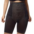 thumbnail image 1 of Elila Leopard High Waist Shaper Short (8205),3XL,Black - Black,3XL, 1 of 4