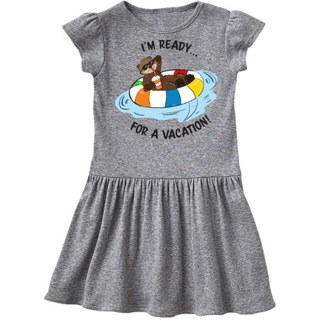 

Inktastic I m Ready For A Vacation Otter Gift Toddler Girl Dress