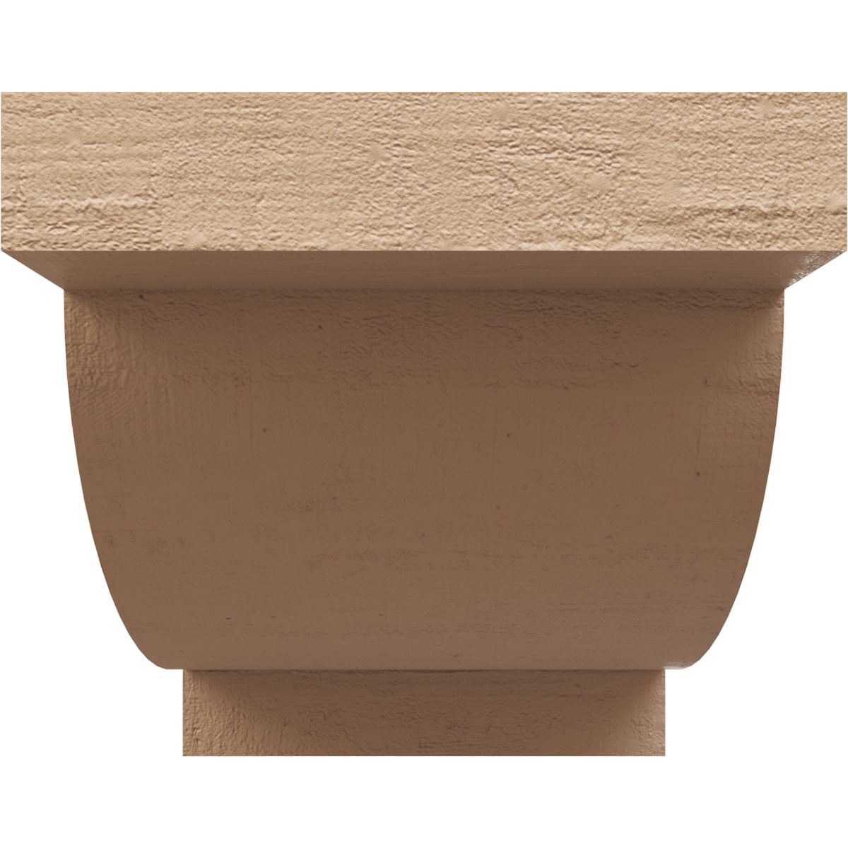 9"W x 18"D x 9"H Wide Alpine Rough Cedar Woodgrain TimberThane Corbel, Primed Tan