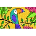 thumbnail image 2 of Mosher, Deidre 32x21 Black Ornate Wood Framed with Double Matting Museum Art Print Titled - Brightly Colored Toucan, 2 of 4