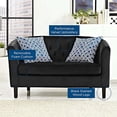 thumbnail image 4 of Modway Prospect Velvet Upholstered Contemporary Modern Loveseat In Black, 4 of 4