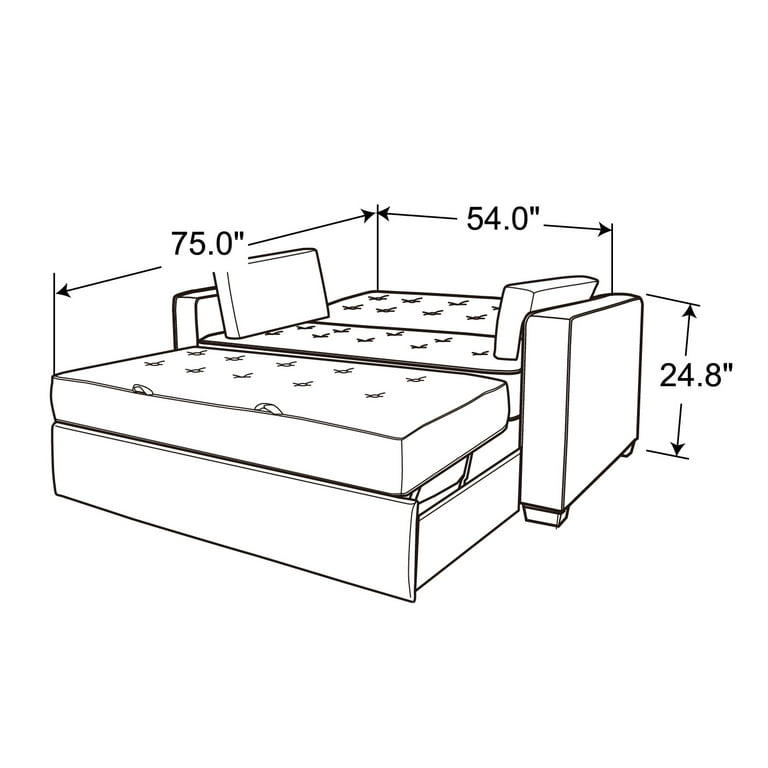 Serta monroe convertible queen sofa online