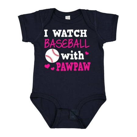 

Inktastic I Watch Baseball with My Pawpaw Gift Baby Girl Bodysuit