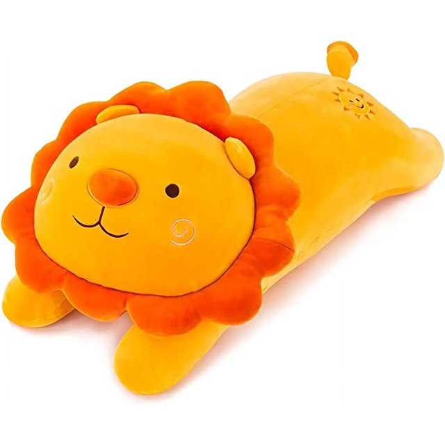 Juguete lindo de la felpa del león, pastilla suave del tiro del animal relleno del león del girasol