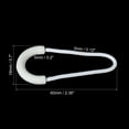 thumbnail image 2 of Uxcell Zipper Pulls Extension Handle Cord, 10 Pack Finger Use Plastic U-Shape Tab Tag Extender, White, 2 of 5