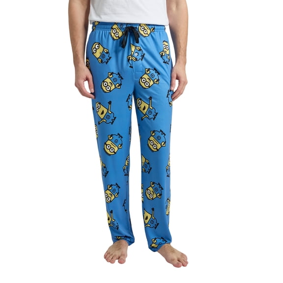 Minions All-Over Character Print Men's Sleep Pajama Pants -Small