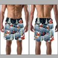 thumbnail image 3 of luoweisi Men's Beach Shorts Quick Dry Swim Trunks with Mesh Lining Merry Chrismas M, 3 of 5