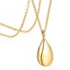 thumbnail image 2 of Urna de cenizas, collar con colgante de cremación para mujeres y hombres, recuerdo conmemorativo, gota Dorado, 2 of 9