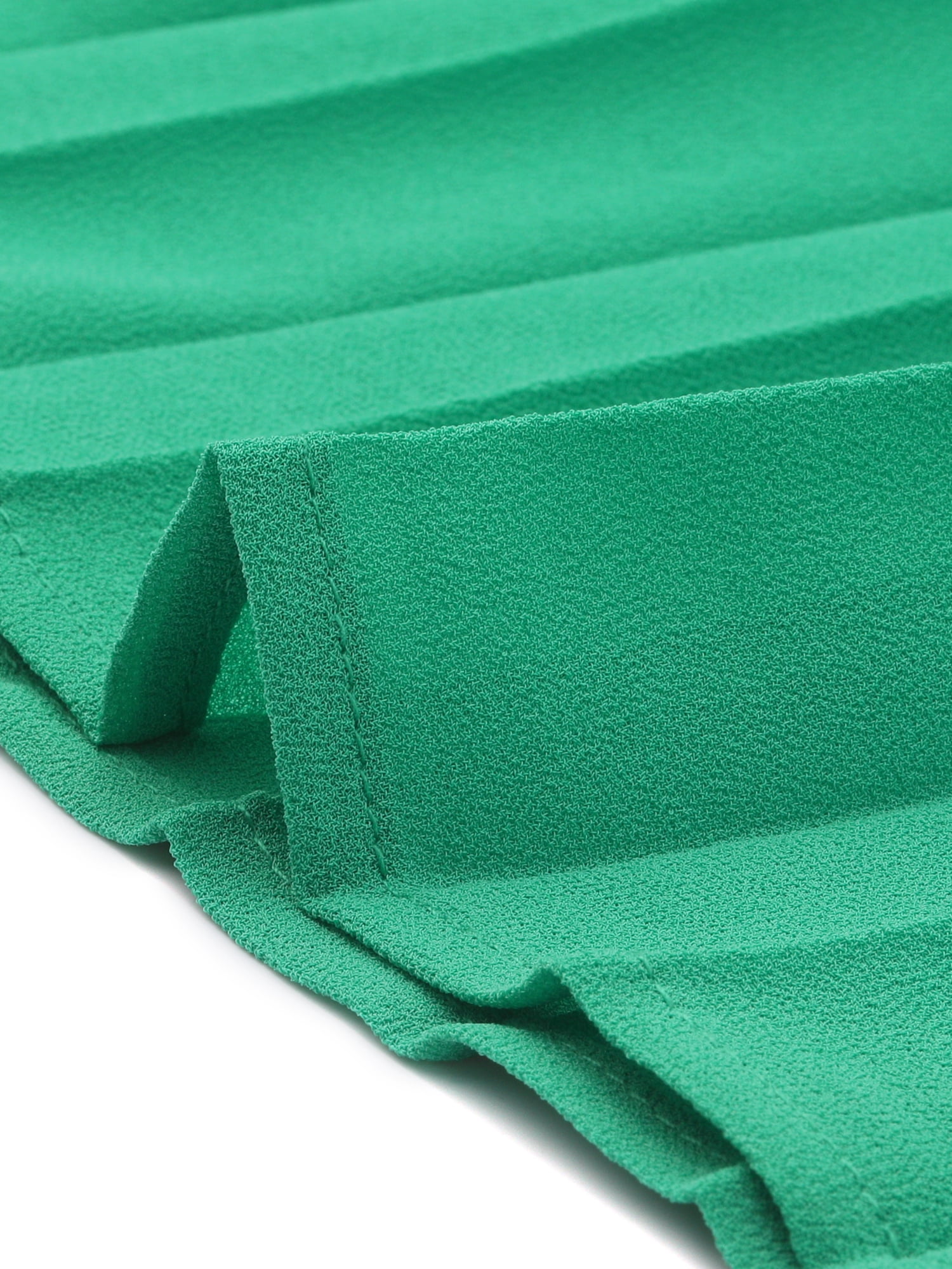 DARING DIVA 3/4 Sleeve Collared Button Down Pleated Dress L Green
