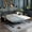 Black, variant on Twin Metal Daybed with Pop Up Trundle,Steel Slat Support Sofa Bed(Black)