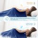 thumbnail image 4 of Cooling Comforter Queen, Cold Touch Fabric Absorbs Body Heat, Double-Sided Cool Design Soft Fluffy Cooling Blanket for Night Sweats Hot Sleeper (Blue, Queen(90"x90")), 4 of 5
