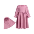 thumbnail image 3 of SONGGE Outfit Sets Elegant Girls Abaya And Hijab Long Sleeve Prayer Dress With Scarf Party Wear Toddler Kid Cartoon Comfort Clothes Sets, 3 of 3