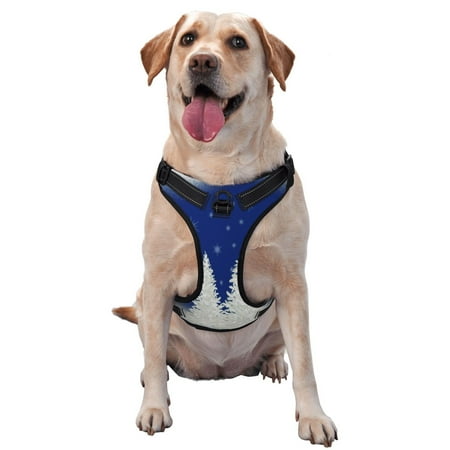 Naloa Christmas Fir Tree Pet Harness Vest with Traction Rope Adjustable No-Choke Dog Vest for Outdoor Walking - Small