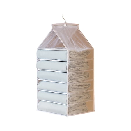 Uanit Layered Storage Hanging Bag Clothing Divider Extra Long Pvc 6 Layering Super Oversized Pants Clothes Layering