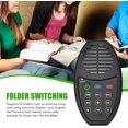 thumbnail image 2 of ZOUSSIQI Portable Bible Player,Solar Charging Portable Electronic Bible Reader,Audio Bible Player with LED Light for Bible Listener (Black) CA919-8718, 2 of 9