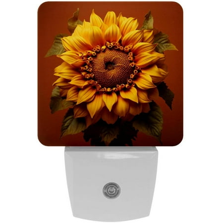 

Sunflower LED Square Night Lights - Stylish and Convenient Illumination for Any Space - Pack of 2