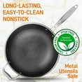 thumbnail image 4 of NutriChef 12" Stainless Steel Nonstick Cooking Wok Stir Fry Pan w/ Lid, 4 of 6